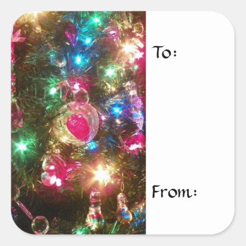 Christmas Magic Gift TagsStickers Square Sticker