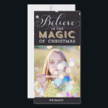 Christmas Magic Holiday Photo Card - Black<br><div class="desc">Celebrate the season with this modern and stylish holiday photo card from Berry Berry Sweet.</div>