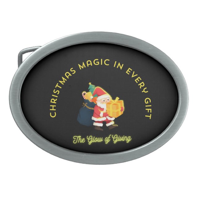 Christmas Magic in Every Gift Belt Buckle (Front)