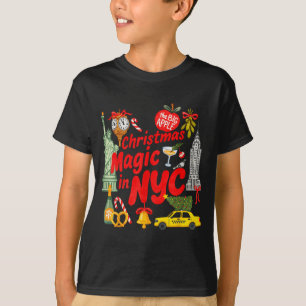 Christmas Magic In Nyc Festive Holiday New York  T-Shirt
