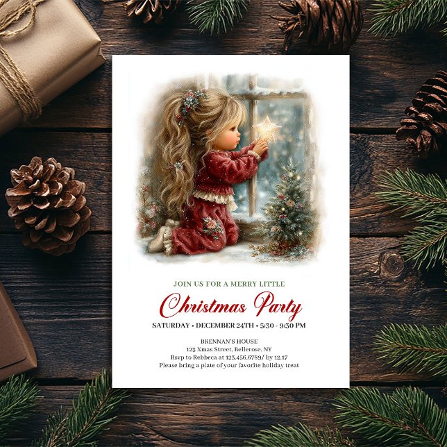 Christmas Magic Invitation Minimal Cozy Scene Art (Christmas Magic Invitation Minimal Cozy Scene Art)
