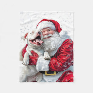 Christmas Magic is a Dog's Wagging Tail & Santa Fleece Blanket