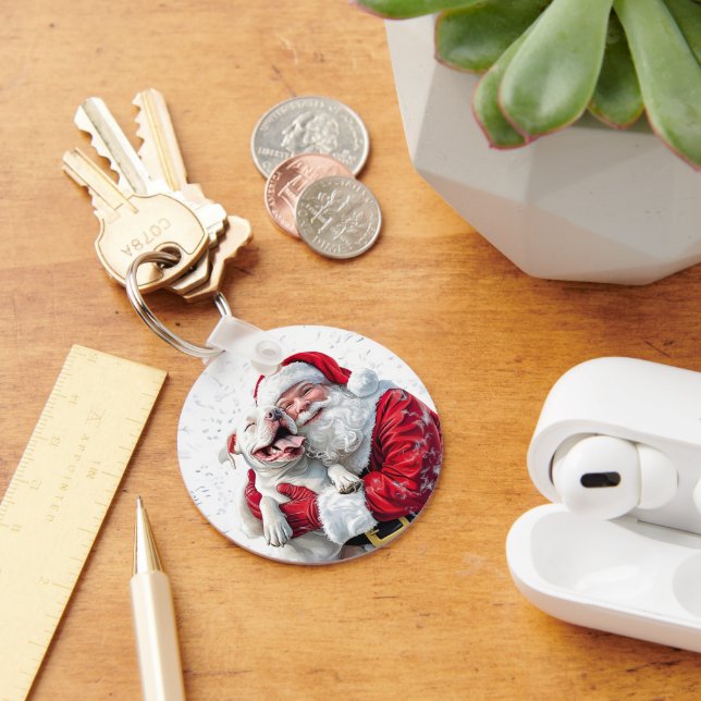 Christmas Magic is a Dog's Wagging Tail & Santa Keychain (Desk)