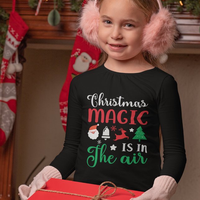 Christmas Magic Is in Air Kids’ Long Sleeve Shirt (Creator Uploaded)