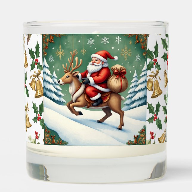Christmas Magic Pattern, Season of Love Scented Candle (Front)