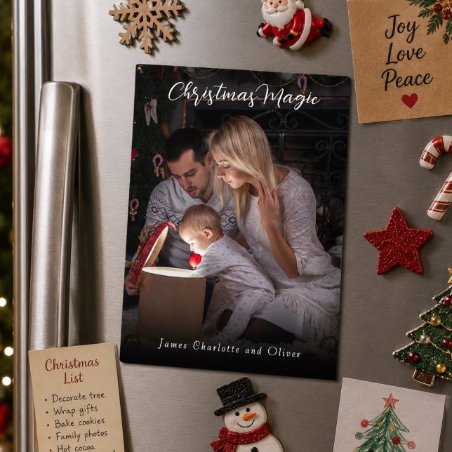 Christmas Magic Photo Script Typography Magnetic  (Creator Uploaded)