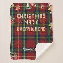 Christmas Magic Plaid Family Name