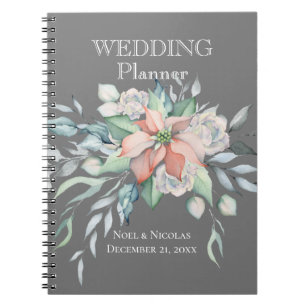 Christmas Magic/Poinsettia Wedding Planner Notebook