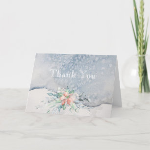 Christmas Magic/Poinsettia Wedding Thank you Card