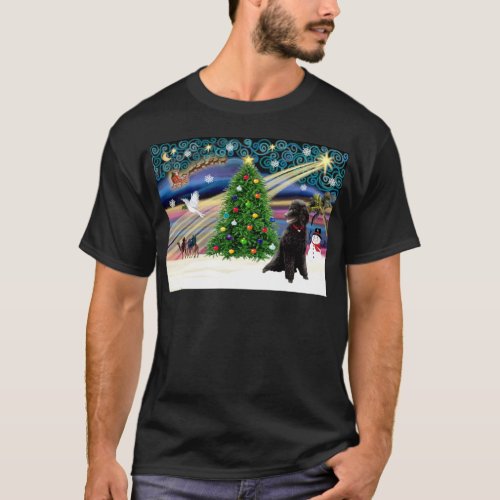 Christmas Magic Poodle black Standard T_Shirt