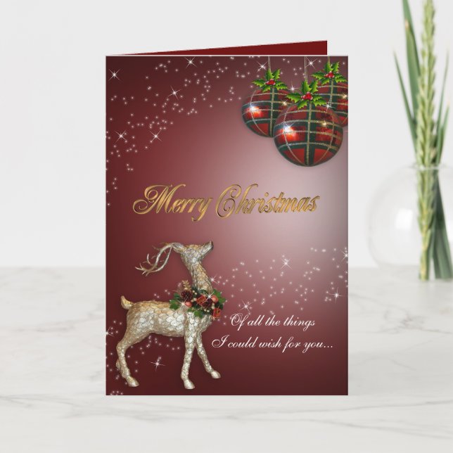 Christmas Magic Reindeer greeting card (Front)