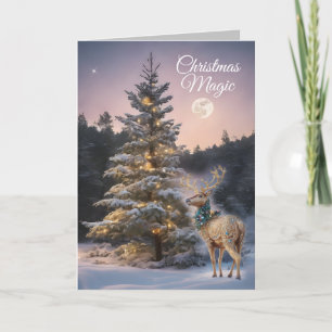 Christmas Magic Reindeer Holiday Card