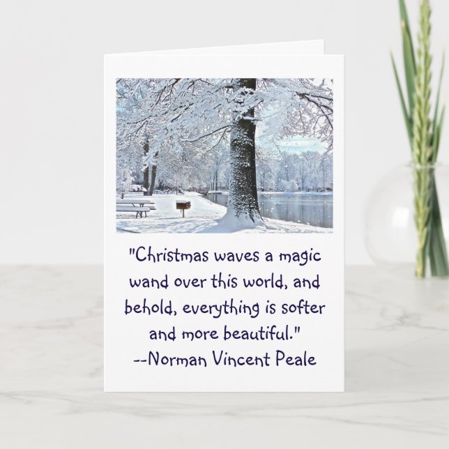 "CHRISTMAS MAGIC"/SNOW-COVERED PARK/WINTER WONDERL HOLIDAY CARD (Front)