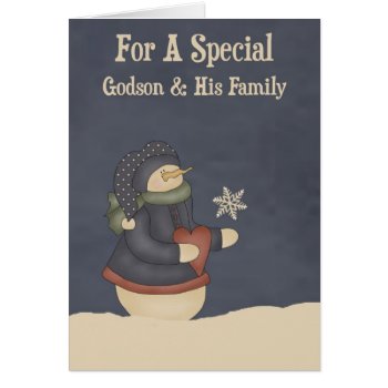 Christmas Magic Snowflake Godson & Family by freespiritdesigns at Zazzle