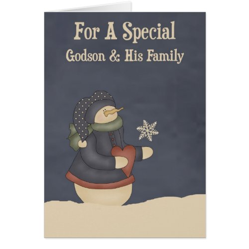 Christmas Magic Snowflake Godson  Family