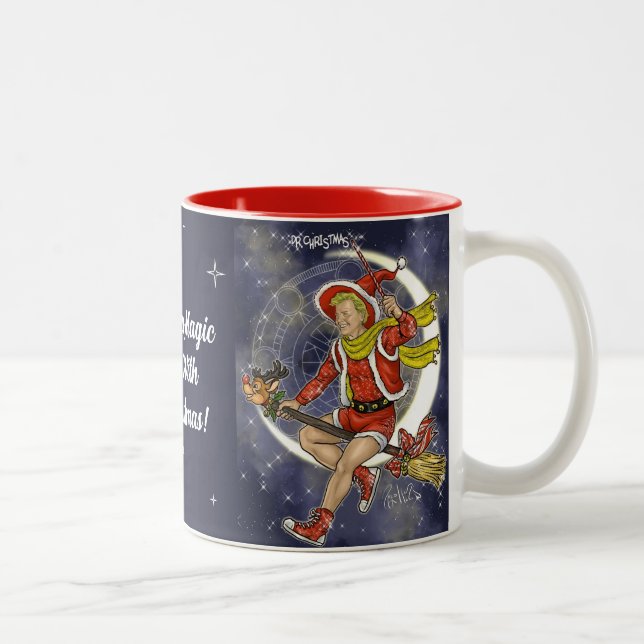 Christmas Magic Starts with Dr Christmas Two-Tone Coffee Mug (Right)