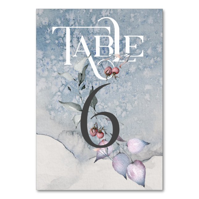 Christmas Magic/Wedding Reception Table #6 Number (Front)