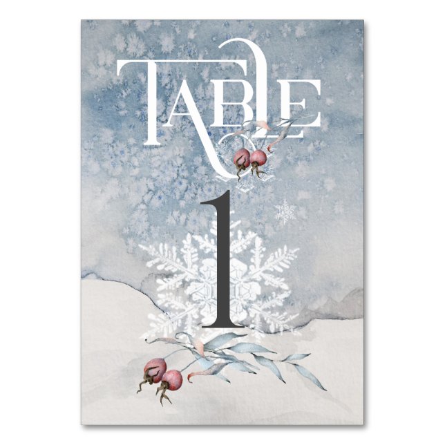 Christmas Magic/Wedding Reception Table Number (Front)