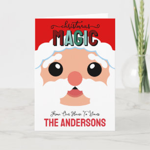 Christmas Magic With Santa Custom Card