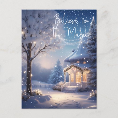 Christmas Magical Festive Lights Holiday Postcard