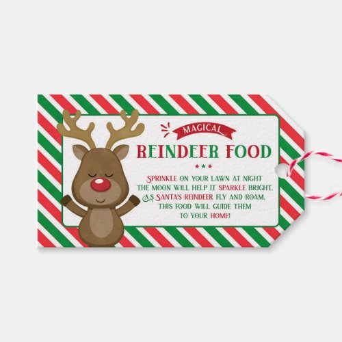 Christmas Magical Reindeer Food Tags For Kids
