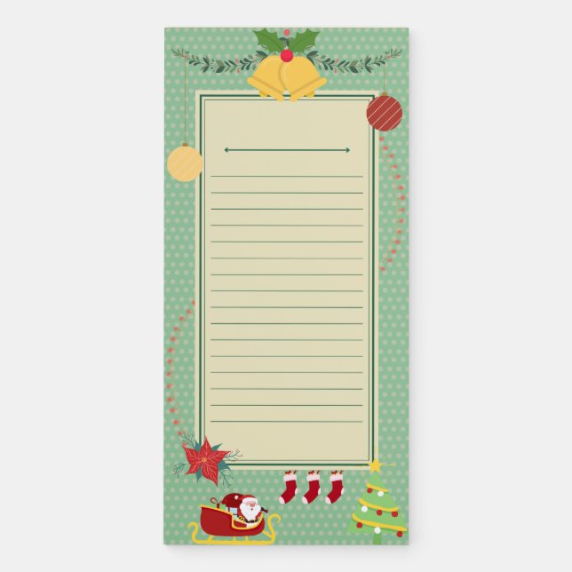 Christmas Magnetic Notepad (Front)
