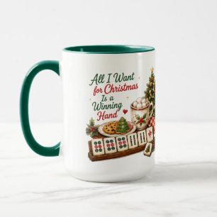 Christmas Mahjong Humor Mug