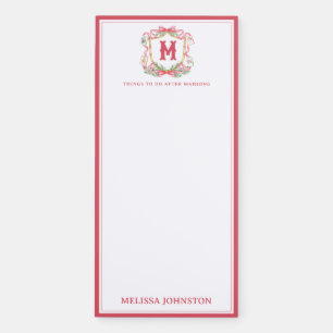 Christmas Mahjong Monogram Things After Mahjong Magnetic Notepad