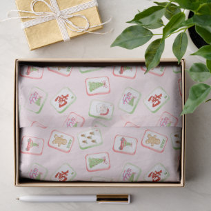 Christmas Mahjong Tiles Tissue Paper