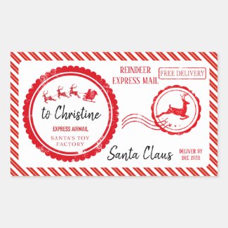 Christmas Mail From Santa North Pole Delivery Rect