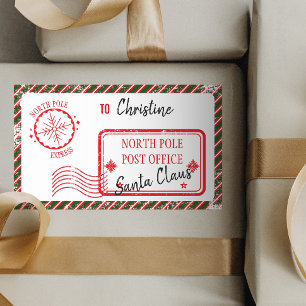 Christmas Mail From Santa North Pole Delivery Rectangular Sticker