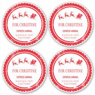 Christmas Mail From Santa North Pole Delivery Sticker