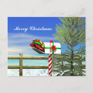 Christmas Mailbox Holiday Postcard