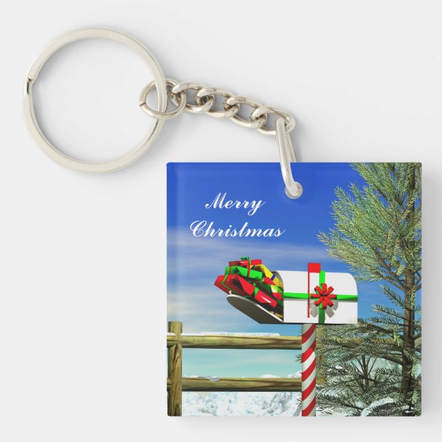 Christmas Mailbox Keychain (Front)