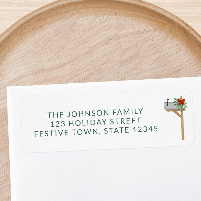 Christmas Mailbox Return Address Label (Creator Uploaded)