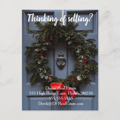 christmas mailer referral real estate marketing  postcard