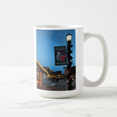 Christmas Main St Alpine Helen GA Mug