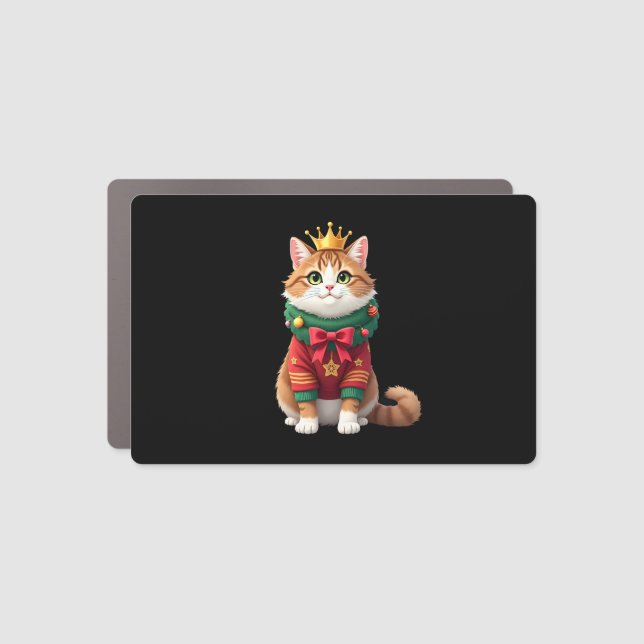 Christmas Maine Coon American Longhair (1) Car Magnet (Front)