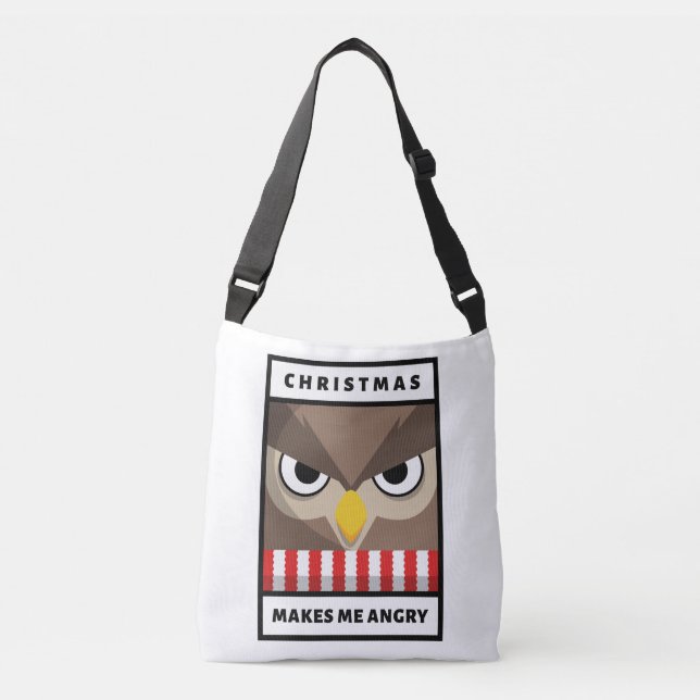 Christmas Makes Me Angry Crossbody Bag (Front)