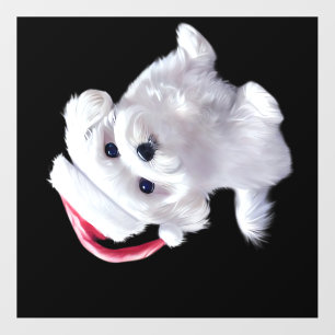 Christmas Maltese - Perfect For Animal Lovers Clas Wall Decal