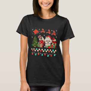Christmas Maltipoo Dog Sweets Winter Cozy Coffee L T-Shirt