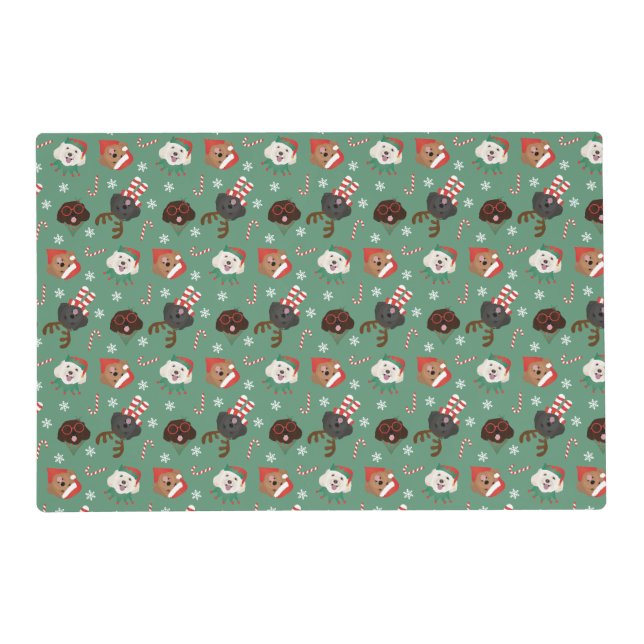 Christmas Maltipoo Dogs Placemat (Front)