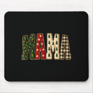 Christmas Mama,tree Buffalo Plaid Mama Funy Gift T Mouse Pad