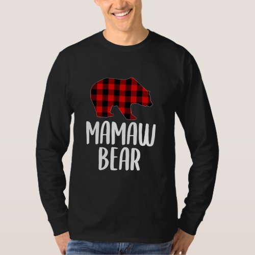 Christmas Mamaw Bear Shirt Grandma Bear Plaid