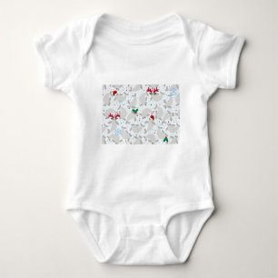 christmas manatee baby bodysuit