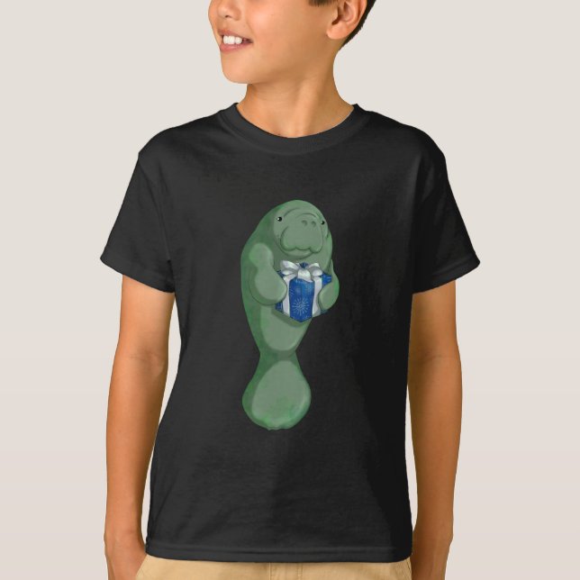 Christmas Manatee T-Shirt (Front)