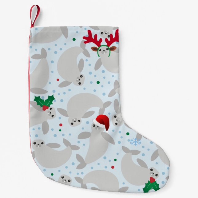 christmas Manatee xmas stocking (Front)