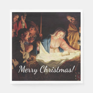 Christmas Manger Scene Napkins