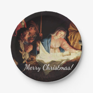 Christmas Manger Scene Paper Plates