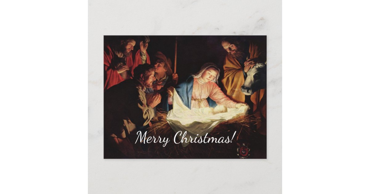 Christmas Manger Scene Postcard | Zazzle
